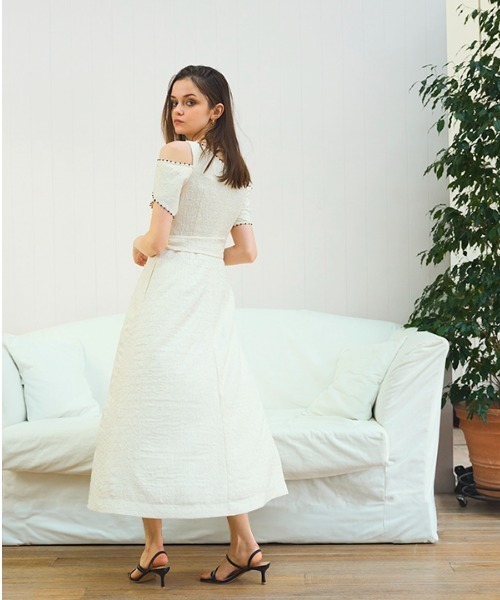 ERADIE ハートネックビーズトリムワンピース ERADIE ワンピース Heart neck bead trim one-piece ハート