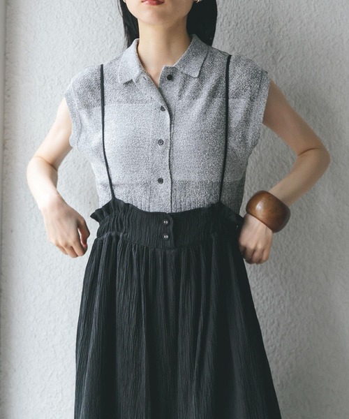 KBF スリーブレスニットシャツ KBF｜スリーブレスニットシャツ | Rakuten Fashion(楽天