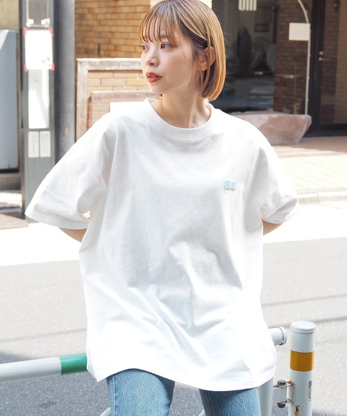 トップス k898jp WOMEN'S SHORT SLEEVE SEMI CROP T-SHIRT STRIPE｜CUT AND SEWN