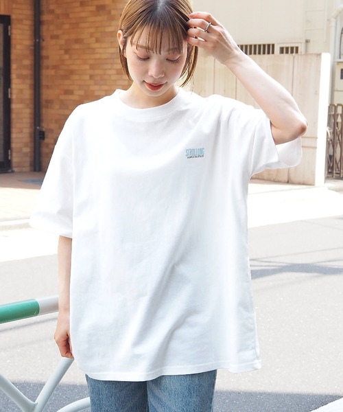tiptop tシャツ カラフルフラワーBIGTシャツ レディース