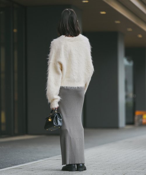 NOBLE（ノーブル） ニットカーディガン FREE ホワイト レディース