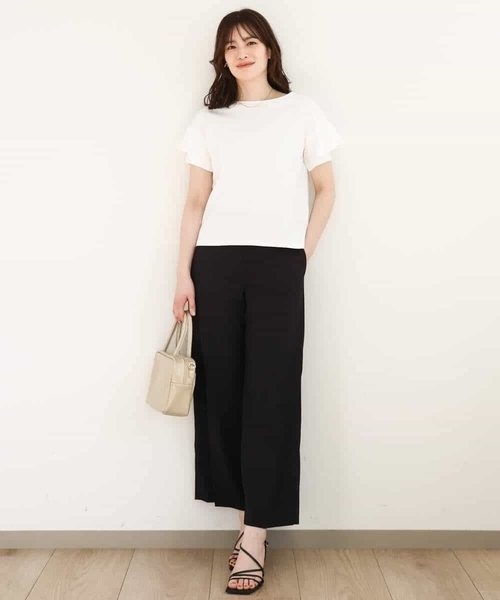 tシャツ フリルデザインスリーブカットソー/接触冷感/洗える/WEB限定サイズあり レディース 楽天市場】フリルデザインスリーブカットソー/接触冷感/洗える