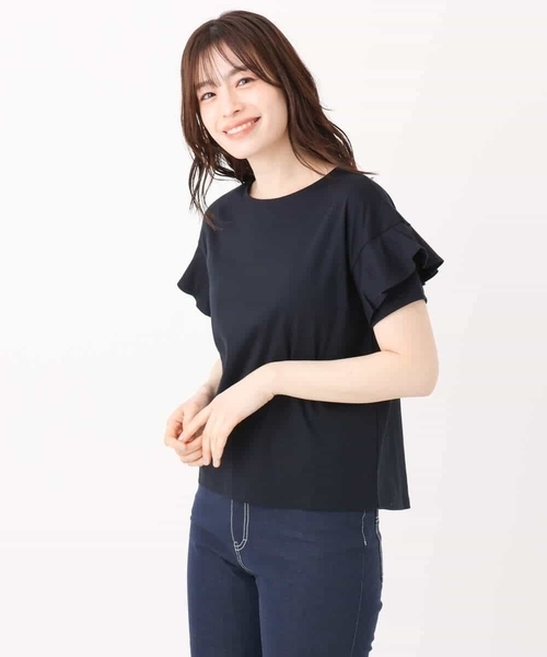 OFUON le MK（オフオン ル エムケー） tシャツ 半袖 フリルデザイン 
