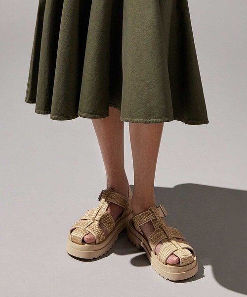 CHARLES ＆ KEITH（チャールズ&キース） サンダル ラフィア ケージ