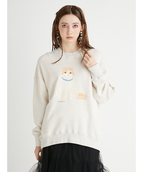 「FURFUR」 スウェットカットソー ONE SIZE グレー レディース