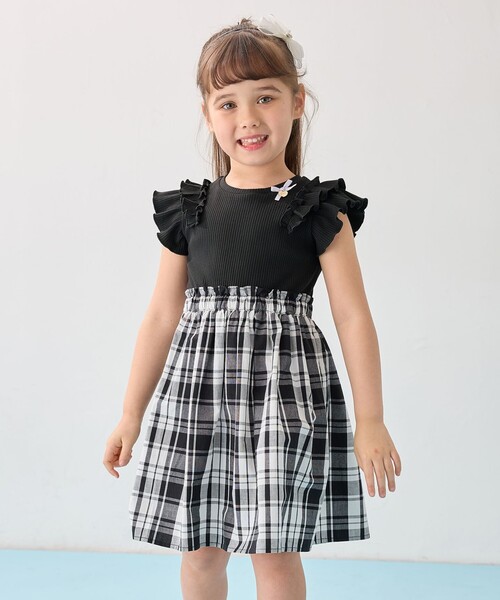ANY（エニィ） ワンピース チェック ドッキングワンピース キッズ 子供