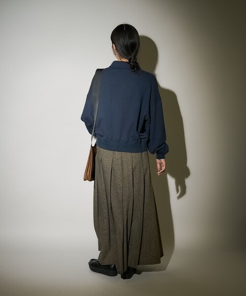 「FREAK'S STORE」 スウェットカットソー「UMBROコラボ」 フリ- ネイビー レディース FREAK'S STORE 「FREAK'S STORE」 スウェットカットソー「UMBRO
