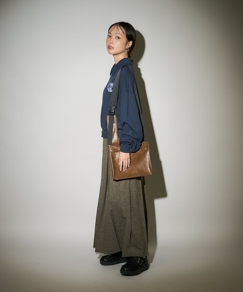 「FREAK'S STORE」 スウェットカットソー「UMBROコラボ」 フリ- ネイビー レディース FREAK'S STORE 「FREAK'S STORE」 スウェットカットソー「UMBRO