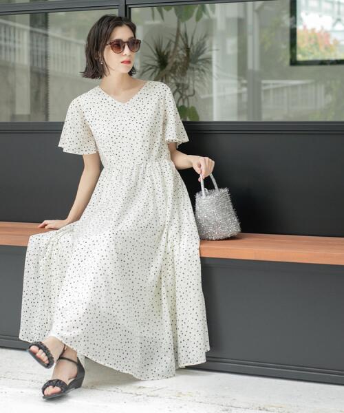 OPAQUE.CLIP（オペークドットクリップ） ワンピース Vネックフィット