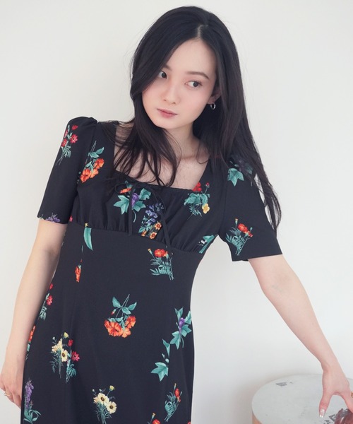 EIMY ISTOIRE（エイミーイストワール） ワンピース ボタニカルフラワー