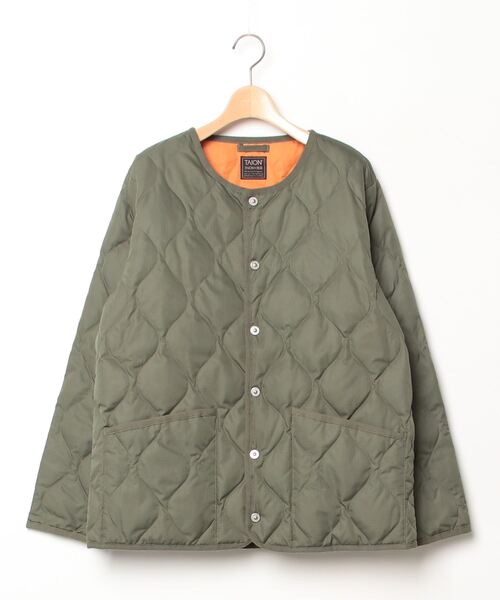 TAION（タイオン） ダウンジャケット M オリーブ メンズ : ZOZOTOWN