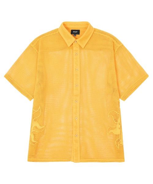 HUF シャツ APOLLO MESH SHIRT / 半袖シャツ 半袖 メンズ