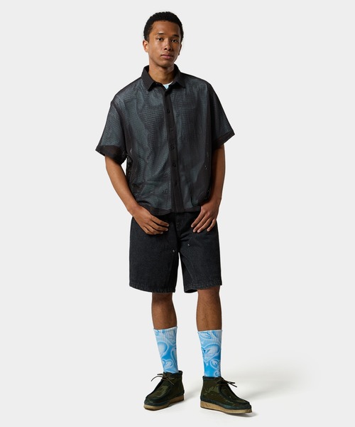 HUF シャツ APOLLO MESH SHIRT / 半袖シャツ 半袖 メンズ