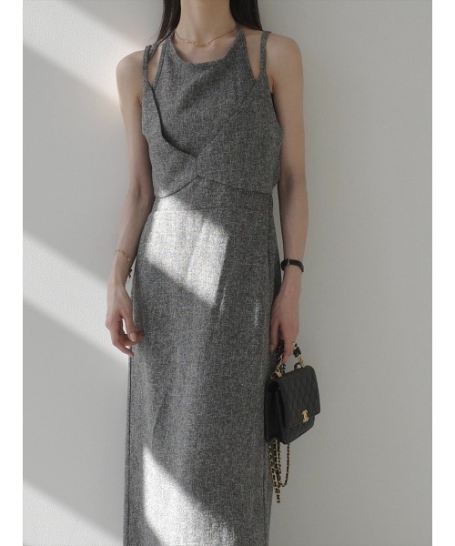 定価42,900円 ガリャルダガランテ ツイードドレス ワンピース 新サイズ登場!ツイードワンピースドレス/チェック柄/デザインバックル