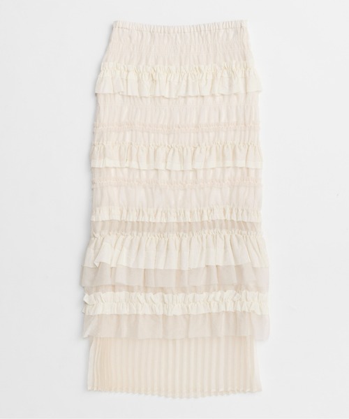スカート Tiered Frill Long Tight Skirt/ティアードフリルロングタイトスカートの画像