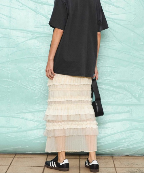 MAISON SPECIAL スカート Tiered Frill Long Tight Skirt