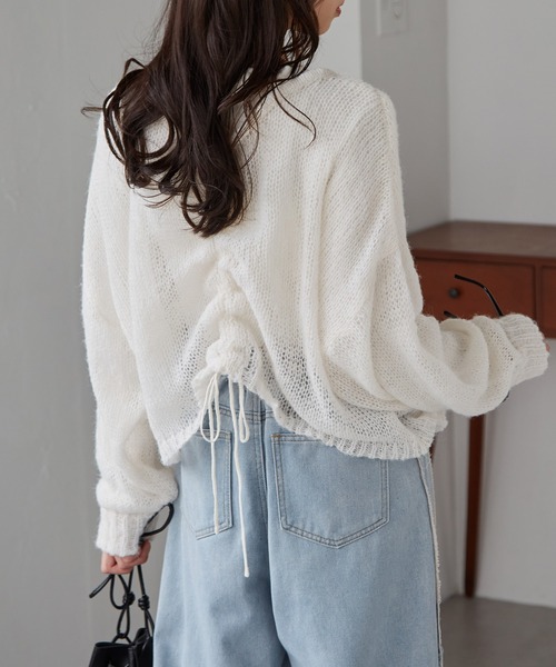 RANAN（ラナン） ニット セーター シアーモヘア2WAYギャザーニット