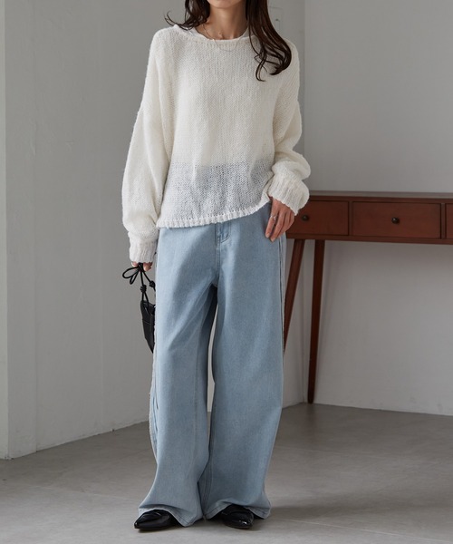 ranan　2月③ RANAN（ラナン） ニット セーター シアーモヘア2WAYギャザーニット