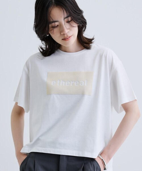 tシャツ シリコンロゴプリントT レディース