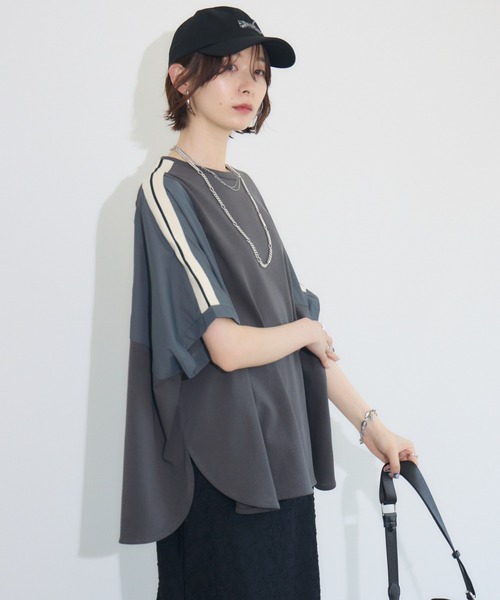 tシャツ ショルダーラインプルオーバー レディース