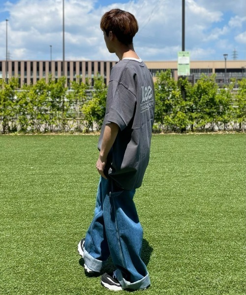 「Lee」 半袖Tシャツ X-LARGE ダークグレー メンズ
