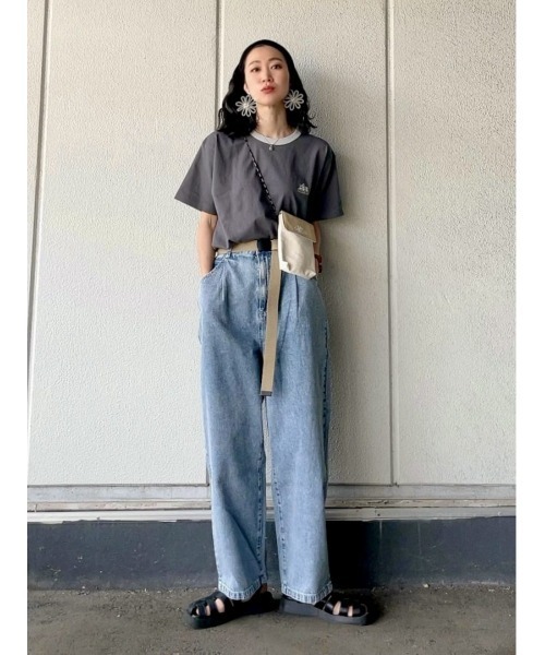 「Lee」 半袖Tシャツ X-LARGE ダークグレー メンズ