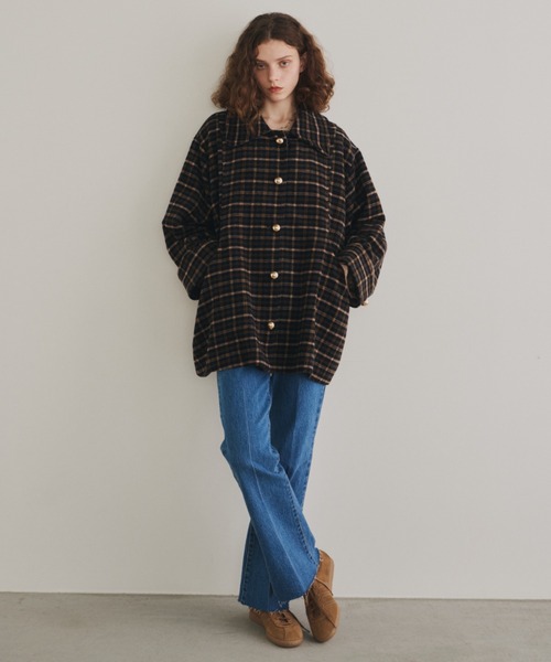 美品　タケオキクチ　デニムステンカラーコート　ミドル丈　青　インディゴ染め　M nude:masahiko maruyama - Denim Long Shirt Jaket