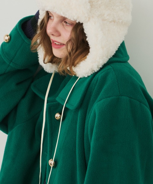 Unitage ステンカラーコート コート 金釦ミドルコート レディース