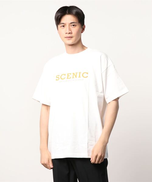 「NANO universe」 半袖Tシャツ L ホワイト メンズ