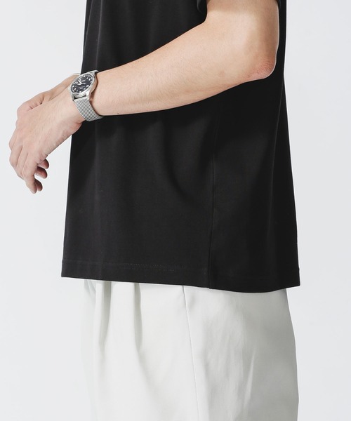 「NANO universe」 半袖Tシャツ L ホワイト メンズ
