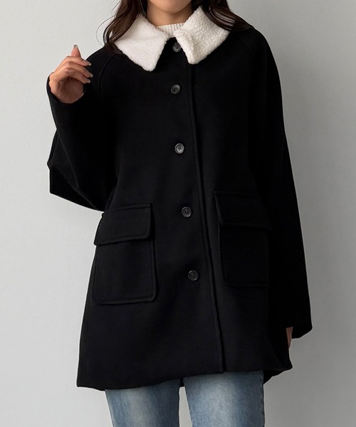 callautia（カラウティア） ステンカラーコート コート ボアカラー