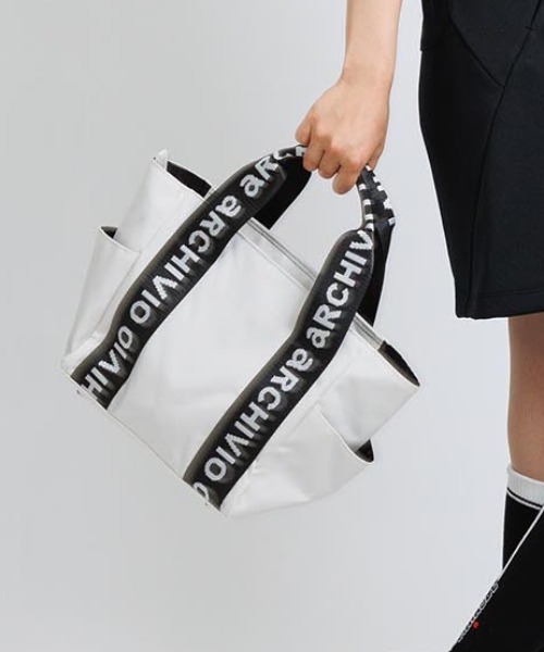 ARCHIVIO カートバッグ 美品 archivio ゴルフ 「LADIES」ロゴラインカートバッグ レディース