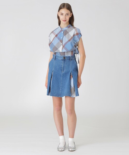 バーバリーブルーレーベルのデニムミニスカート BURBERRYBLUELABEL デニムミニスカートバーバリー