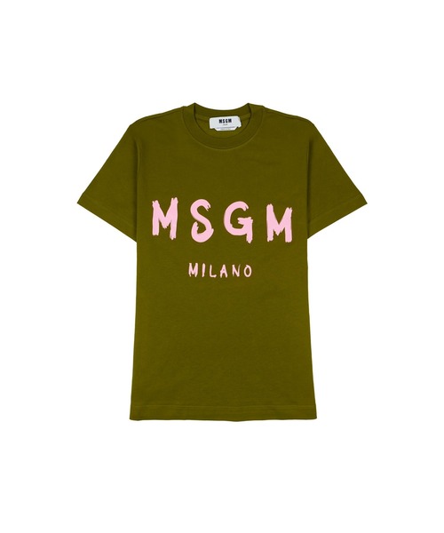 【新品】 MSGM　ブラッシュロゴ　レディースTシャツ　ホワイト　サイズM MSGM（エムエスジーエム） tシャツ 「Basic Color」MSGM ブラッシュ