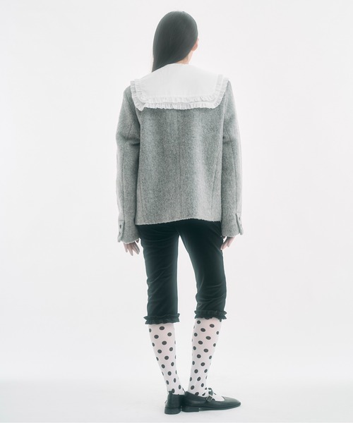 FEKETE（フェケテ） ブラウス シャツ frilled big collar blouse