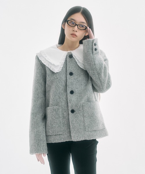 FEKETE（フェケテ） ブラウス シャツ frilled big collar blouse