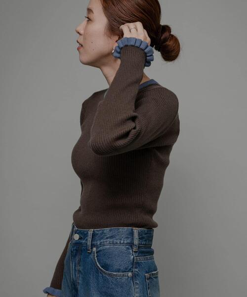URBAN RESEARCH Sonny Label ニット セーター 「洗濯可」袖口フリル