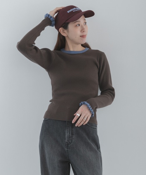 URBAN RESEARCH Sonny Label ニット セーター 「洗濯可」袖口フリル