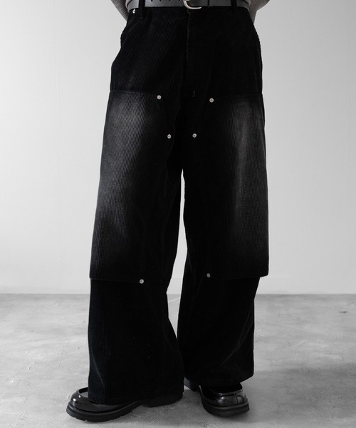 RUUBON パンツ faded corduroy double knee pants / フェイディッド
