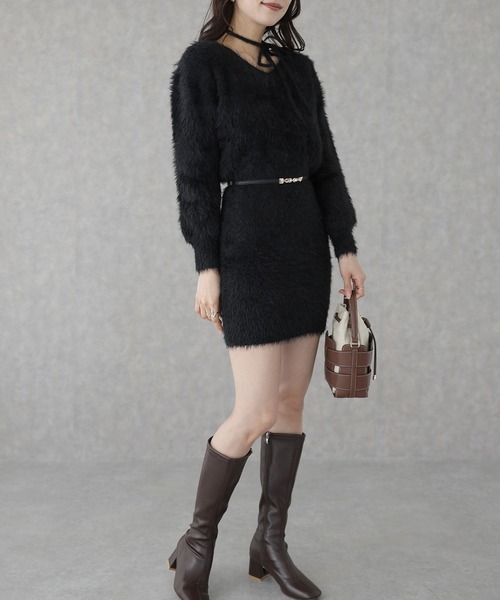 Lace Ladies（レースレディース） ワンピース シャギー パール ベルト