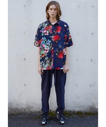 「UNSELDs」 半袖シャツ MEDIUM ネイビー メンズの画像5