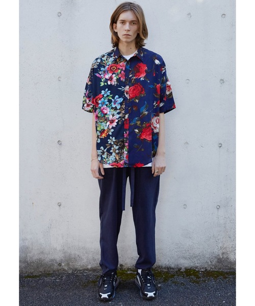 「UNSELDs」 半袖シャツ MEDIUM ネイビー メンズの画像5