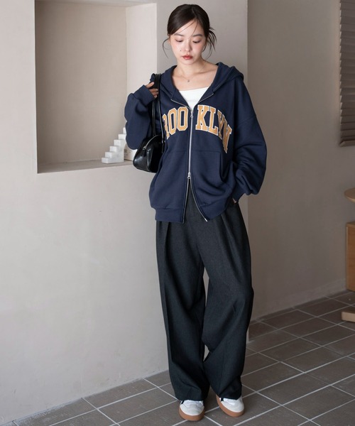 WEGO（ウィゴー） パーカー WEGO/「25年秋冬新作」グラフィックBIGZIP