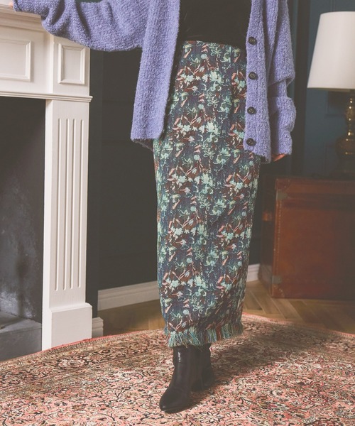 mysty woman（ミスティウーマン） スカート ゴブランナロースカート