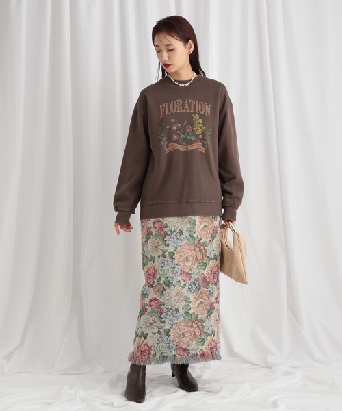 mysty woman（ミスティウーマン） スカート ゴブランナロースカート