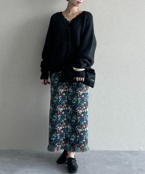 mysty woman（ミスティウーマン） スカート ゴブランナロースカート