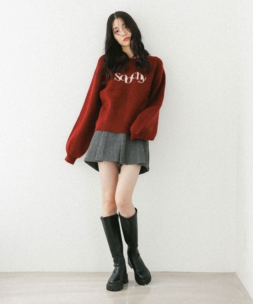 Heather（ヘザー） ニット セーター ジャガードロゴニット 599316