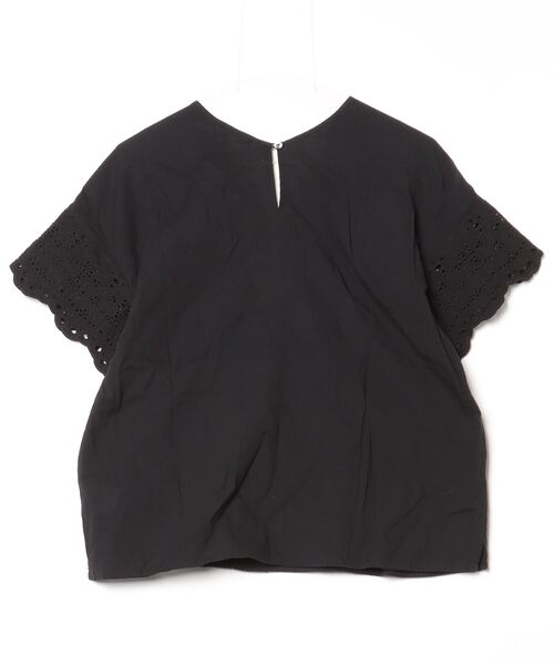 「liflattie ships」 半袖ブラウス MEDIUM ブラック レディース_画像2