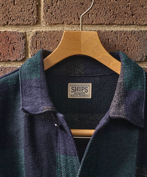 SHIPS（シップス） シャツ SHIPS: AUTHENTIC コットン ツイード カバー