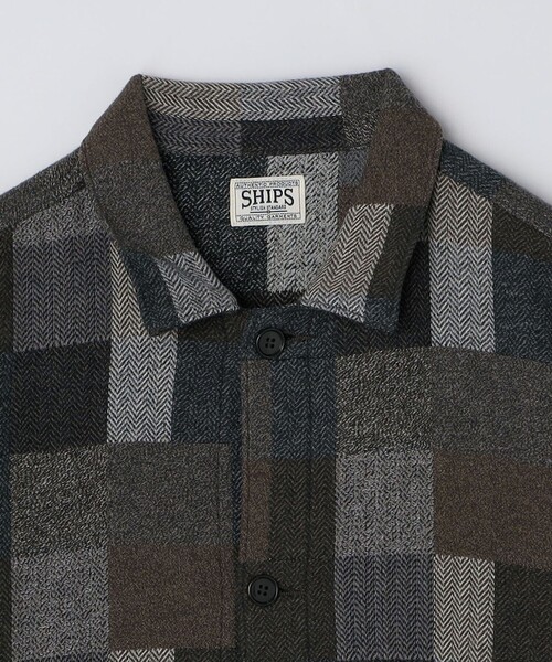 SHIPS（シップス） シャツ SHIPS: AUTHENTIC コットン ツイード カバー